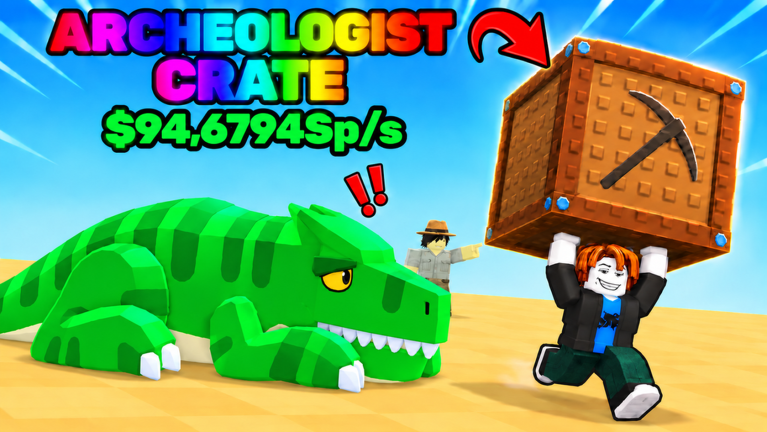 A player carries a chest home while a lava monster closes in behind